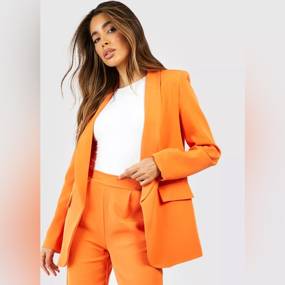 DKNY Double Breasted Blazer Orange